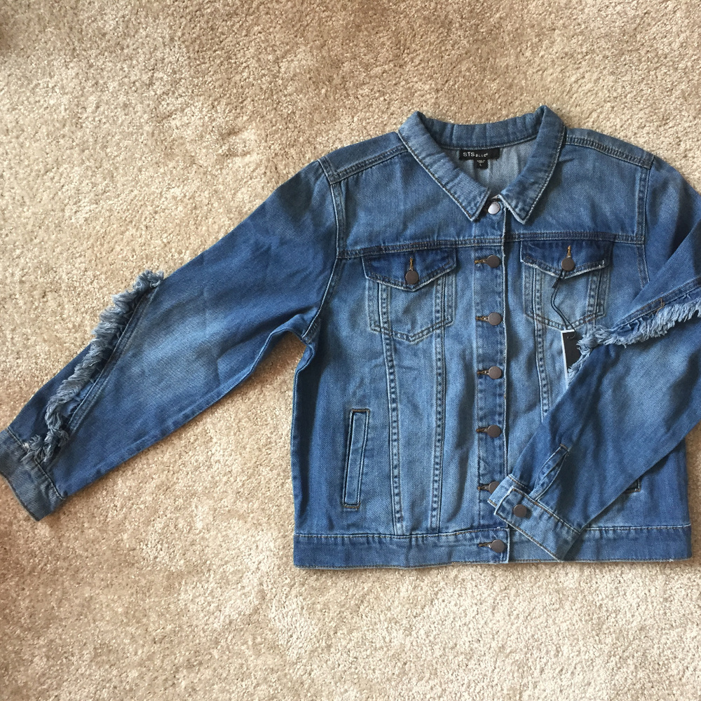FESTIVAL FRAYED RUFFLE DENIM JACKET - Picture 5 of 9